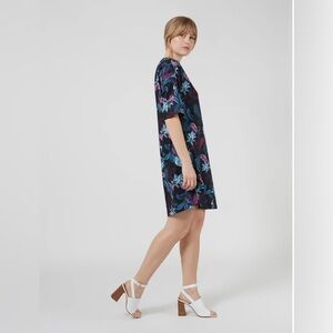 Fig FUNZI DRESS paradisio black Boxy dress V-neck Möbius LT knee length size XS